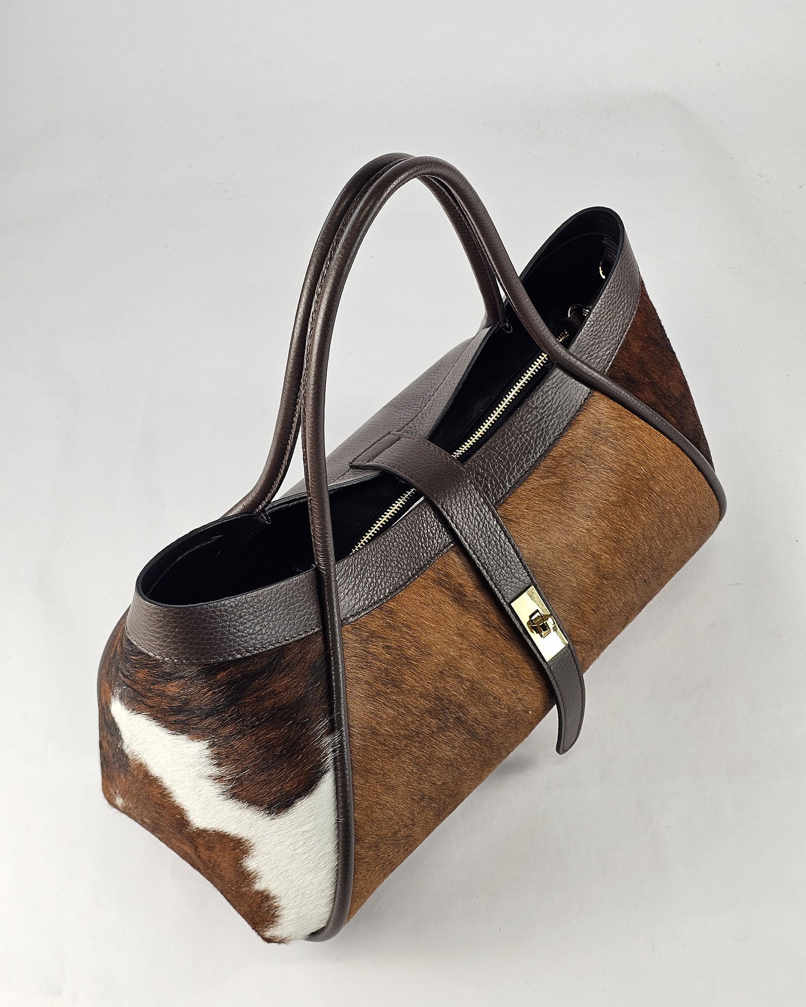 Nora in vera pelle e cavallino naturale