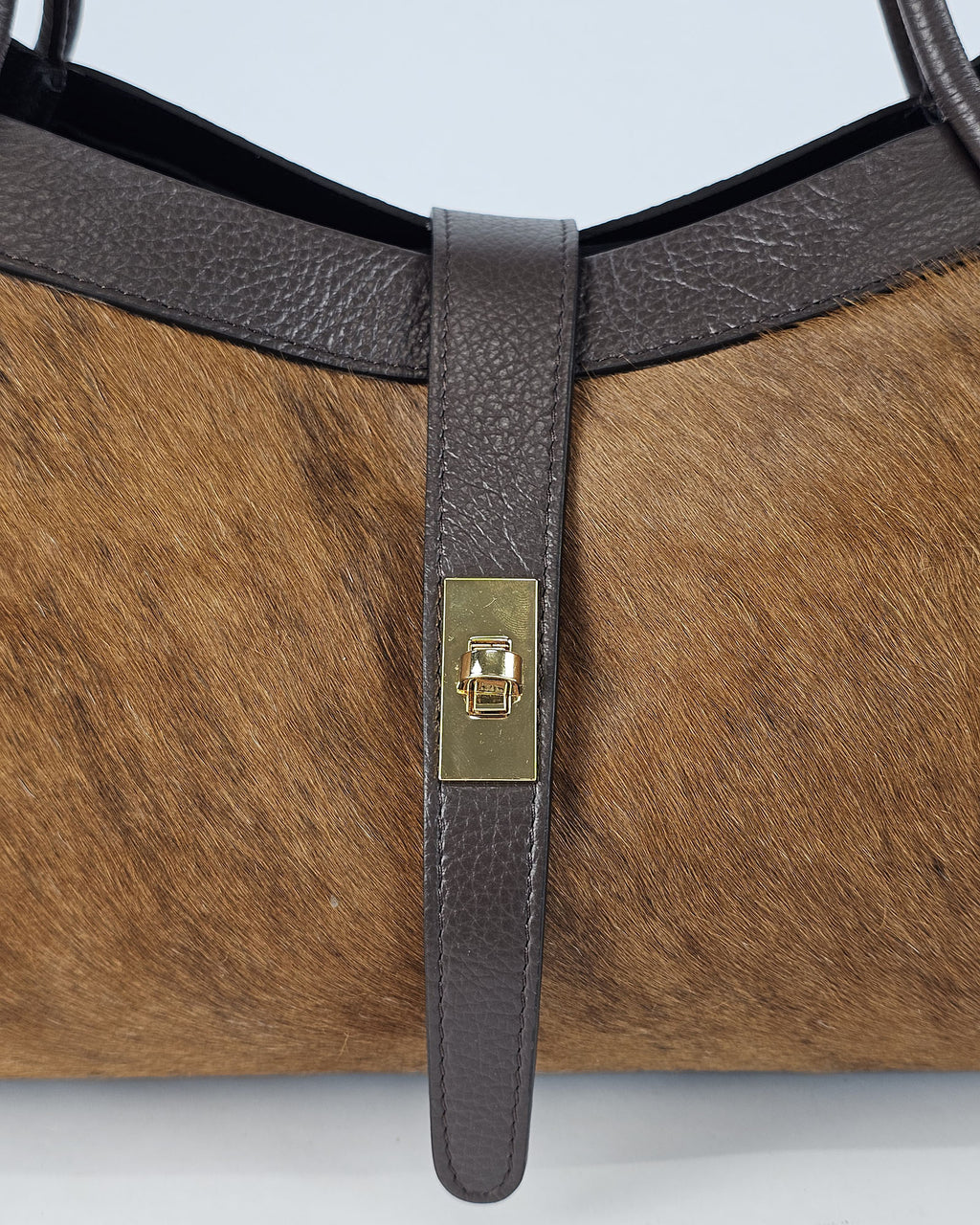 Nora in vera pelle e cavallino naturale